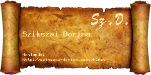 Szikszai Dorina névjegykártya